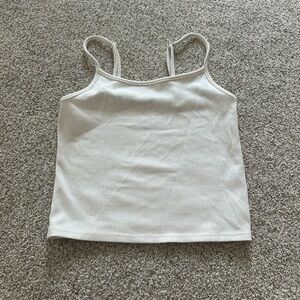 American eagle white cropped tank top